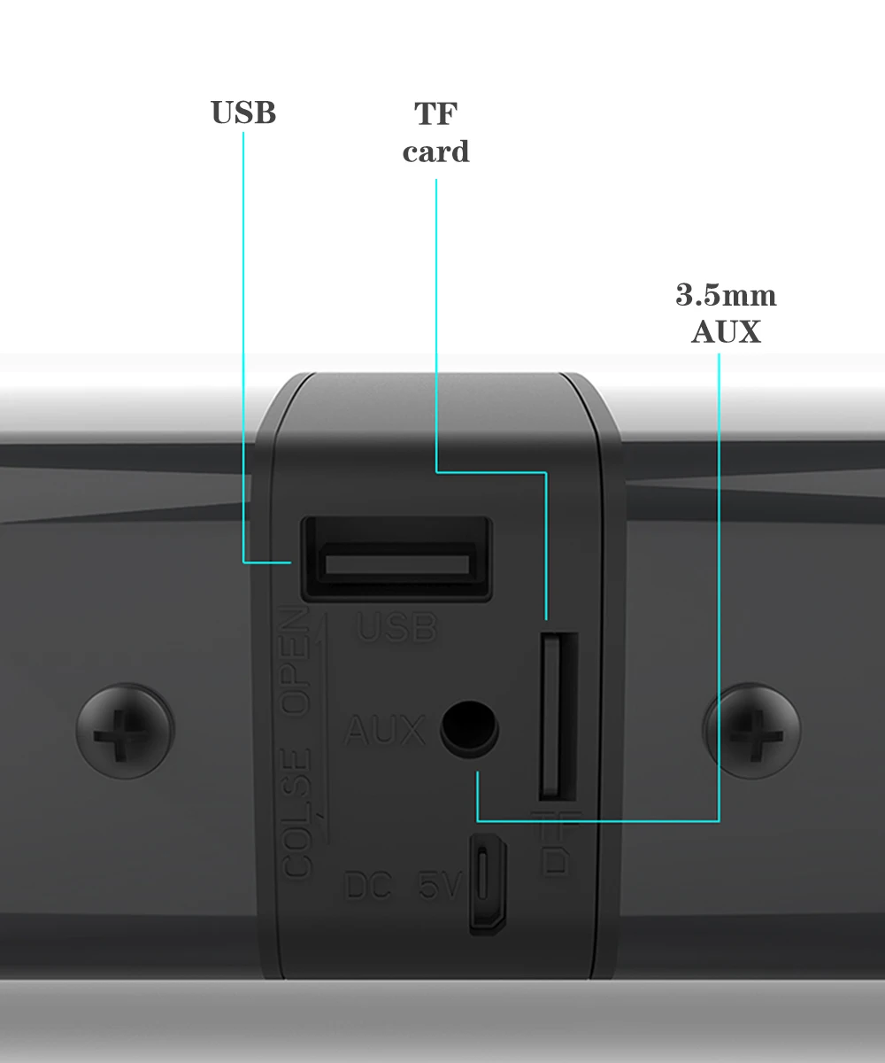 Combined And Split Bluetooth Audio Speaker Convenient Powerful Computer TV Projector With Fm