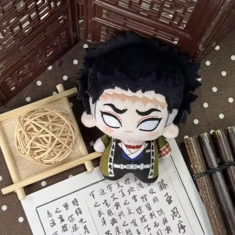Demon Slayer Himejima Gyomei Facial Embroidery Standing Posture Pocket Plush Doll Backpack Hang Ornament Friend's Birthday Gift