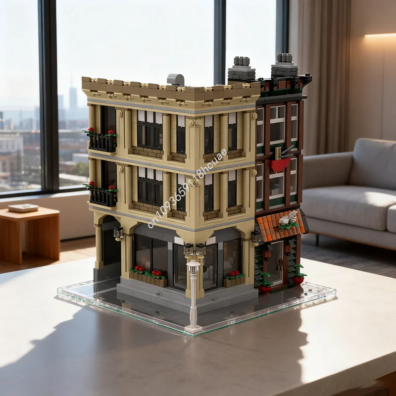 

2427pcs MOC Town Square Corner Modulared Model Building blocks Construction toys DIY Christmas gifts creative Education Kids