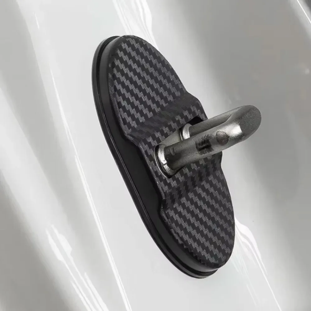 4 Pcs Universal Car Door Lock Protective Cover Plastic Self-adhesive Car Decorative Accessories Car Door Lock Anti Rust Sleeve