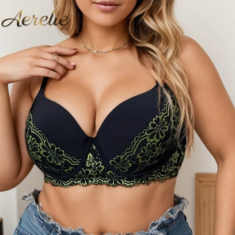 Damen Plus Size Bügel-BH Sexy Push-Up BH Dessous für große Brüste Damenunterwäsche