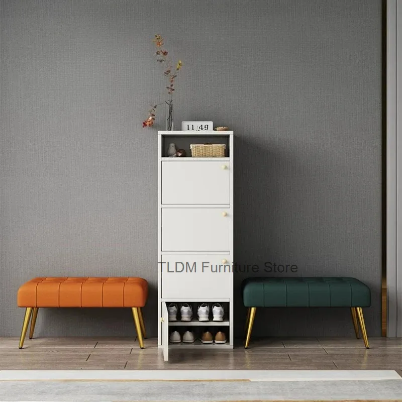 Light Luxury Long Strip Shoe Changing Stool, Doorstep Home Rest Stool, Clothing Store Fitting Room Sitting Stool