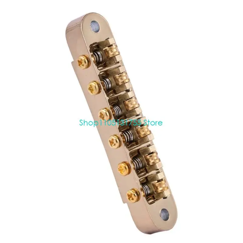 K0EF Guitar Roller Saddle Bridge Tune O-Matic Bridges with Post Hole 6.3mm Replacement Set for Most 6 String Electric Guitars
