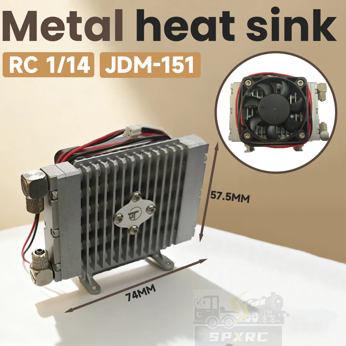 

Radiator Simulated Metal JDM-151 For Tamiya 1/14 RC Truck Hydraulic Excavator Lader Bulldozer Toys Model Parts JDMODEL KABOLITE