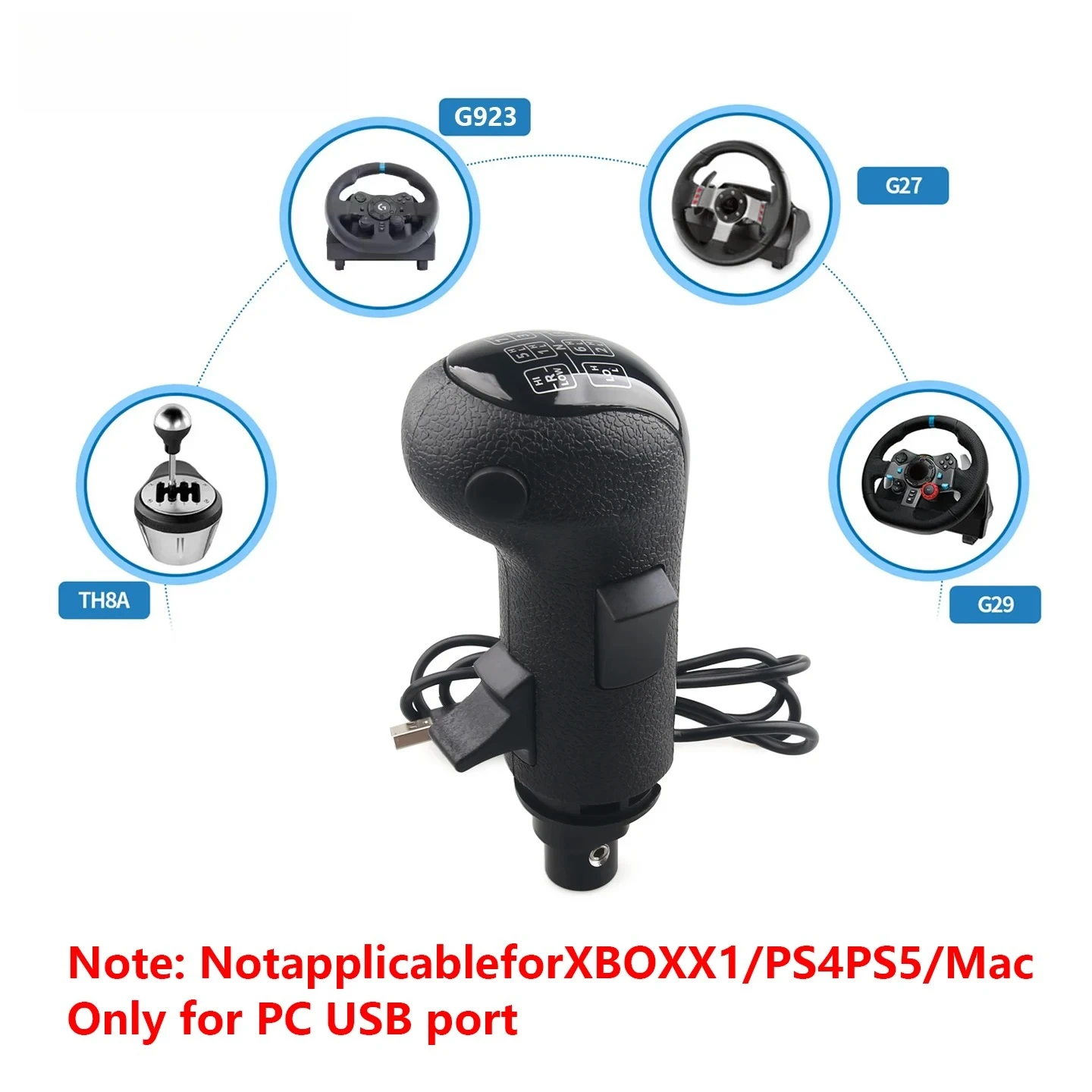 الكمبيوتر USB عالية منخفضة والعتاد محاكي شيفتر المقبض ل لوجيتك G923 G29 G27 G25 TH8A USB مقبض ناقل الحركة ل ATS ETS2 ألعاب الشاحنة HB043 #5