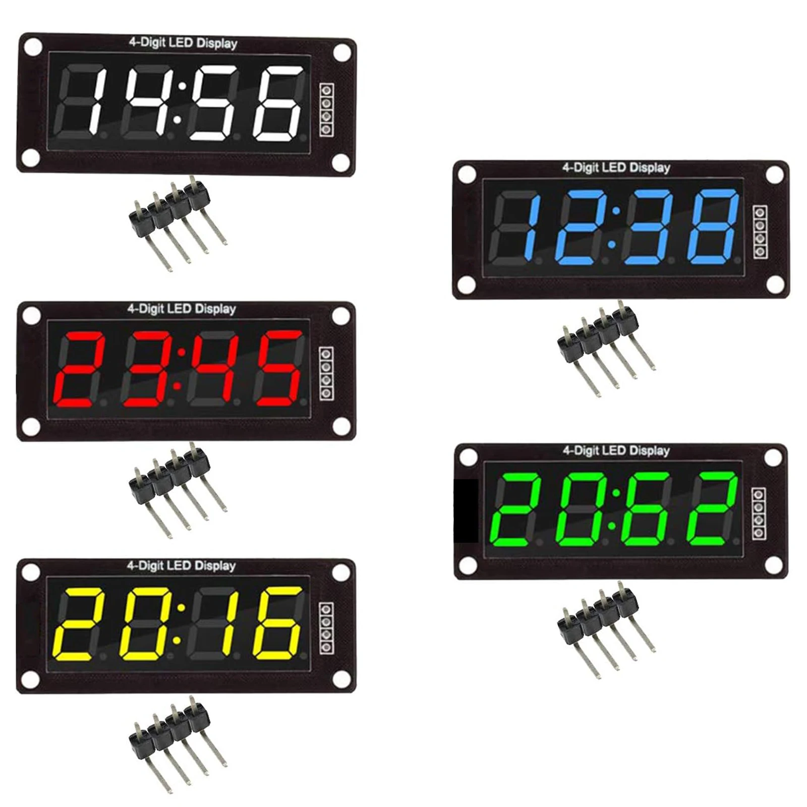 TM1637 0,36 "0,36 cala 7 segmentów cyfrowy wyświetlacz tubowy 4-cyfrowy moduł LED płytka dla Arduino czerwony zielony niebieski żółty biały