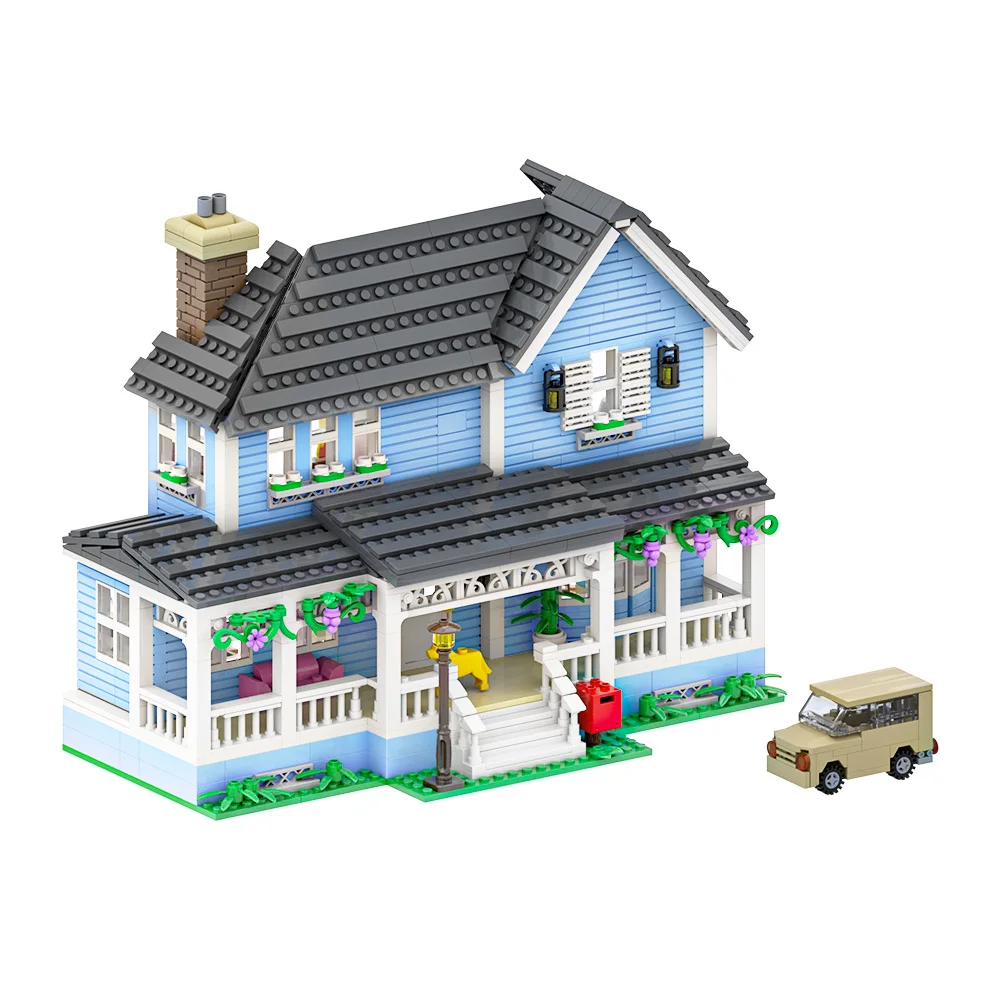 MOC DIY Desgin Huis Model Bouwstenen Sterren Holle Rory Appartement Europees Huis Baksteen Speelgoed Cadeau