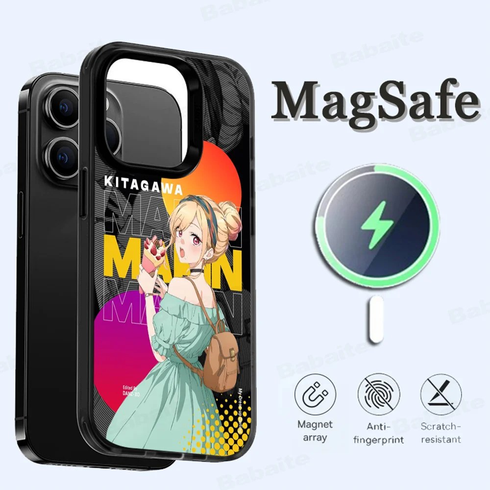 My Dress Up Darling Marin Kitagawa Magnetic Case For IPhone 16 14 13 12 11 15 Pro Max Plus For Magsafe Wireless Charge Cover