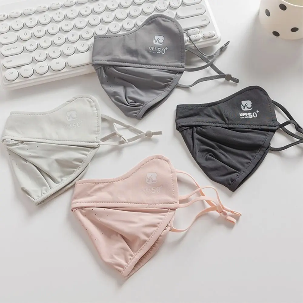 قناع وجه للحماية من أشعة الشمس من الحرير الثلجي ، واقي ضد أشعة فوق البنفسجية ، لون خالص ، واقي شمسي صيفي ، قيادة ، جديد ، 1: 1000