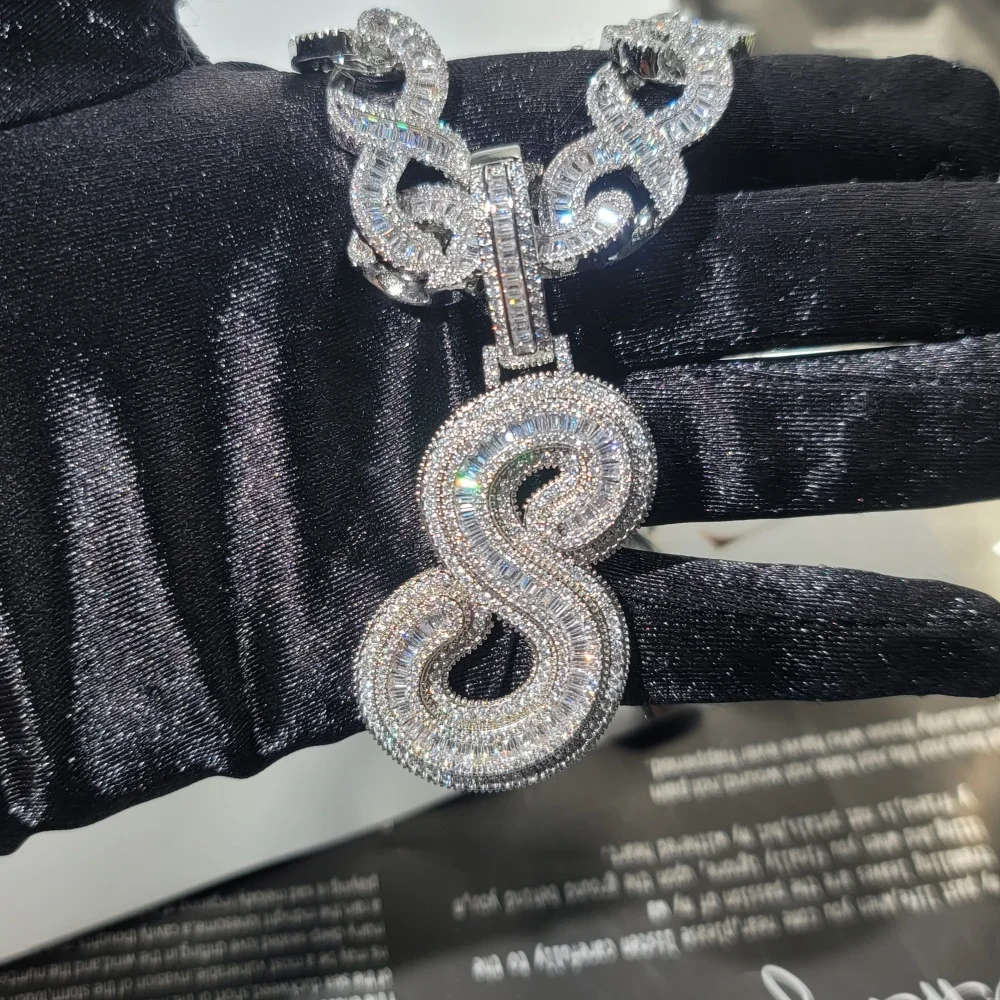 

Customized Name Necklace Cubic Zirconia Letters with 15mm Cuban Chain Hip Hop Pendant For Women Gifts Hip Hop Jewelry