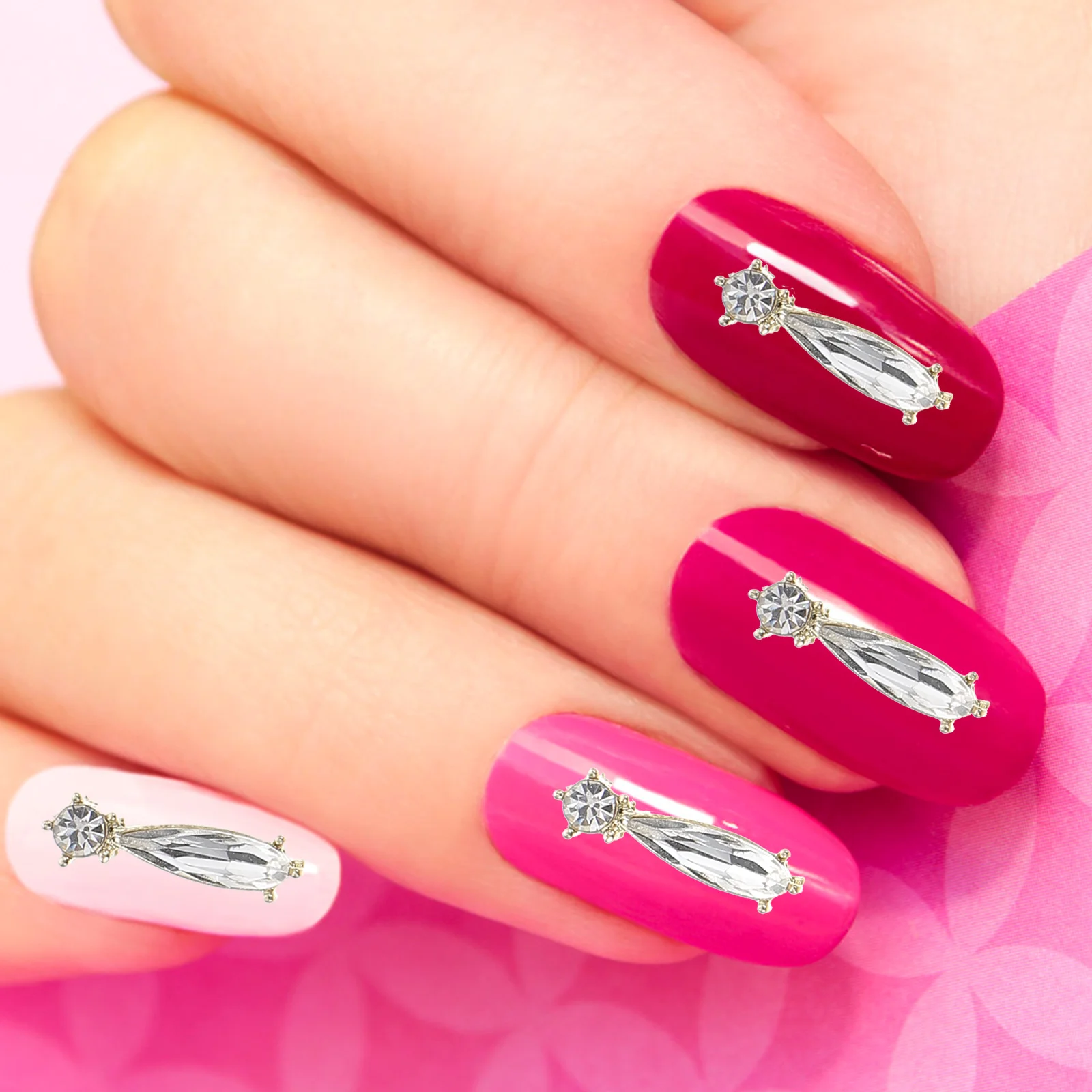 

54 шт. маникюр DIY декоры сплав стекло алмаз маленькие подвески для ногтей креативные принадлежности для дизайна ногтей натуральные искусственные ногти