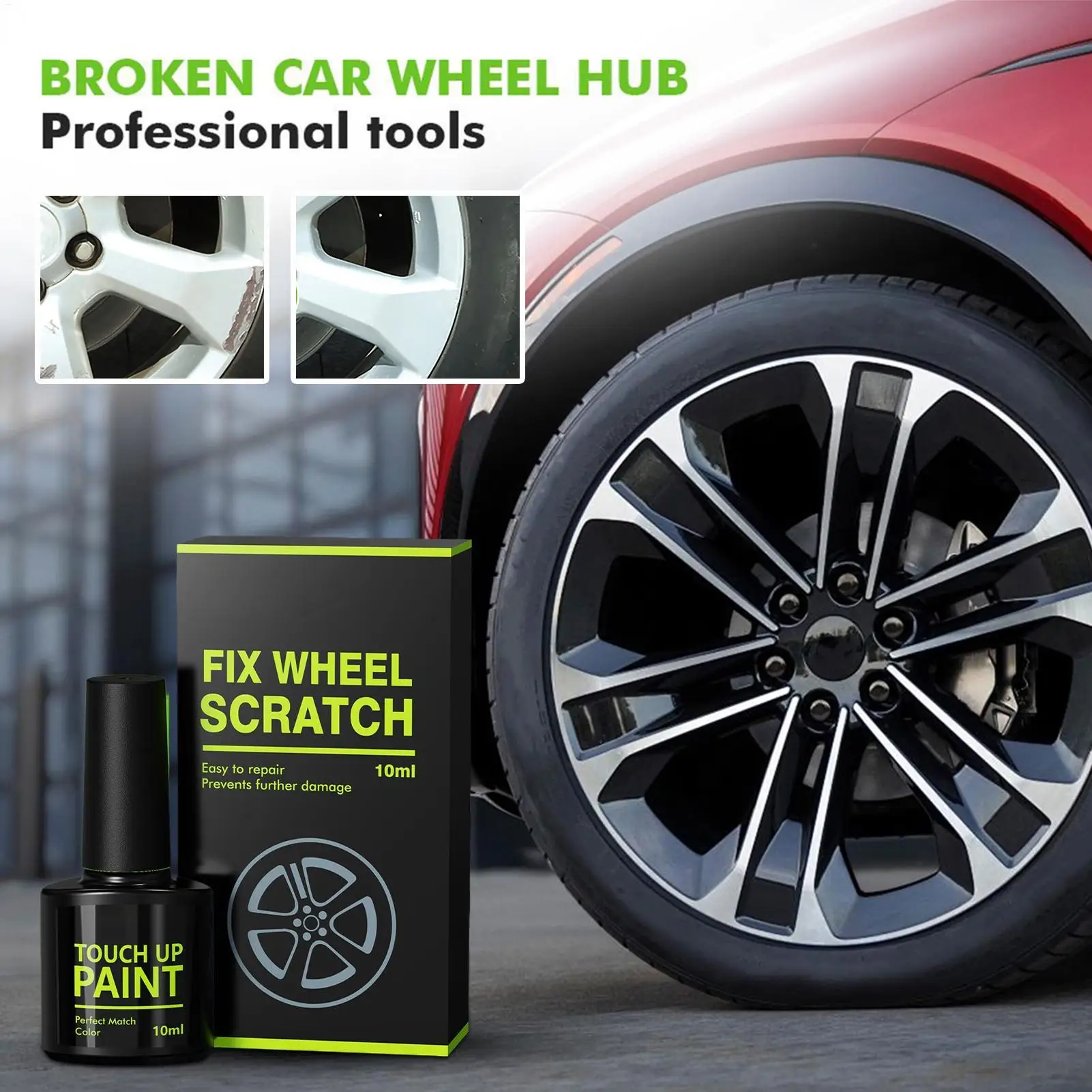 

Для Tesla Model Y/3 Краска для колес Для ободков 10 мл Автомобильный аксессуар с перчатками Губка Автомобильная краска Ремонт царапин Для автомобилей