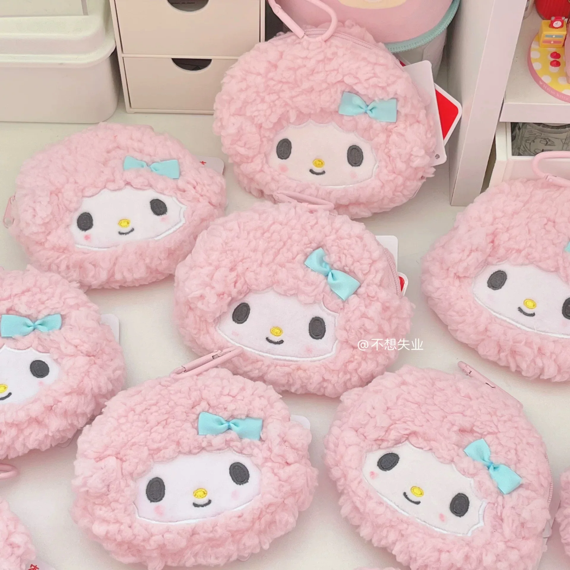 

Kawaii Sanrio Animation Cute Coin Purse Storage Hello Kitty My Piano Card Holder Mini Kuromi Keychain Peripheral Women