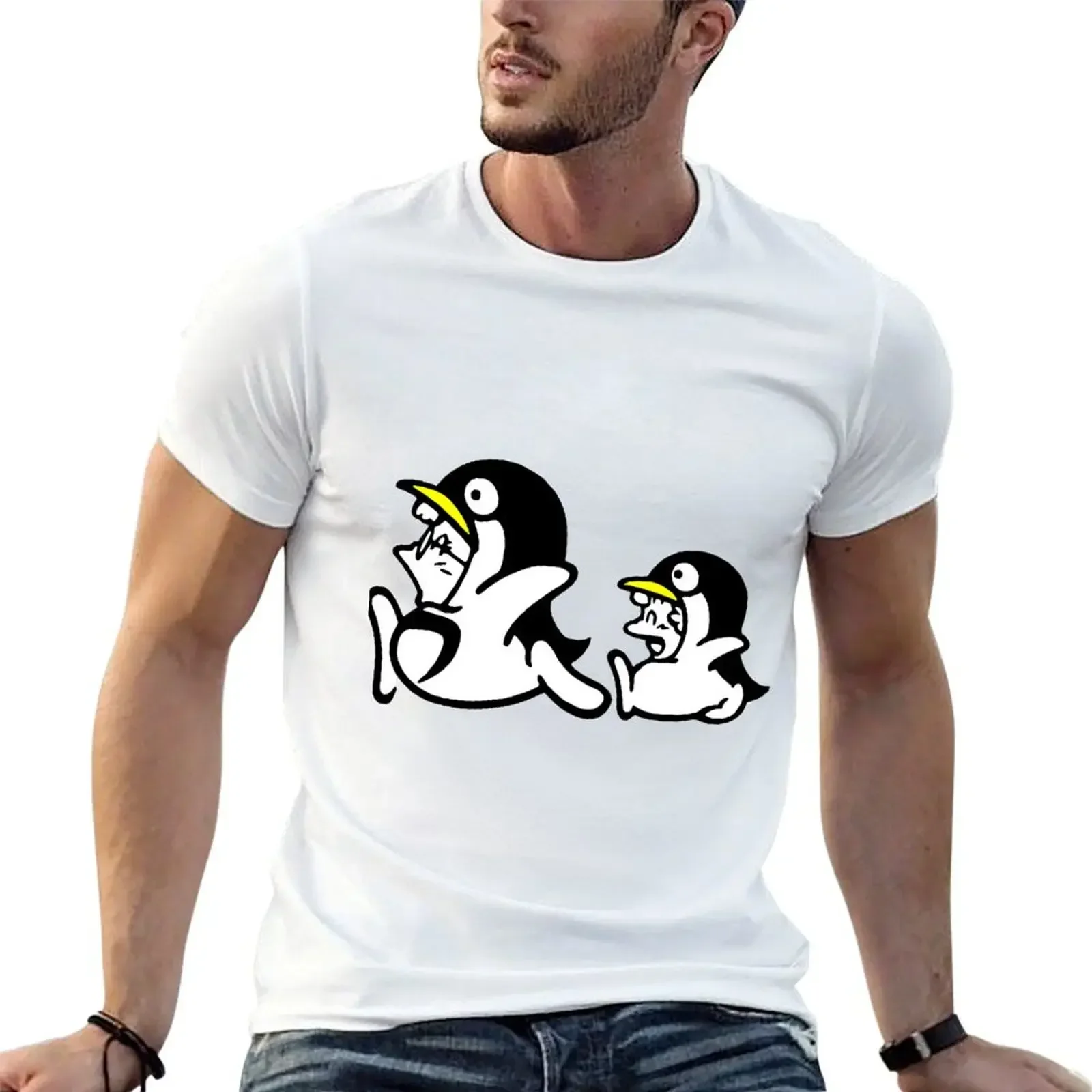 Arale Gachan Penguins T-Shirt oversized graphic tee plus sizes animal prinfor boys vintage clothes mens graphic t-shirts hip hop