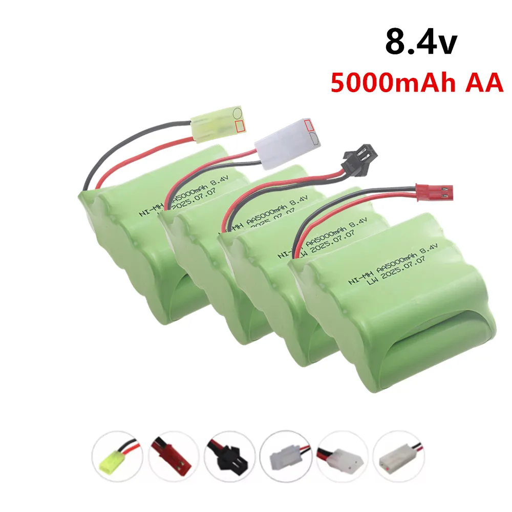 5000mah 8.4V AA NI-MH Rechargeable Battery With SM/JST/EL-2P/Tamiya Plug For RC Toys Tanks Robots Cars Trains Robots Spare Parts