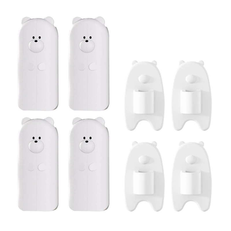 4Pcs Door Stoppers Baby Safety Door Lock Guard Cartoon Bear Finger Protector Door Pinch Guard for Kid Finger Protections