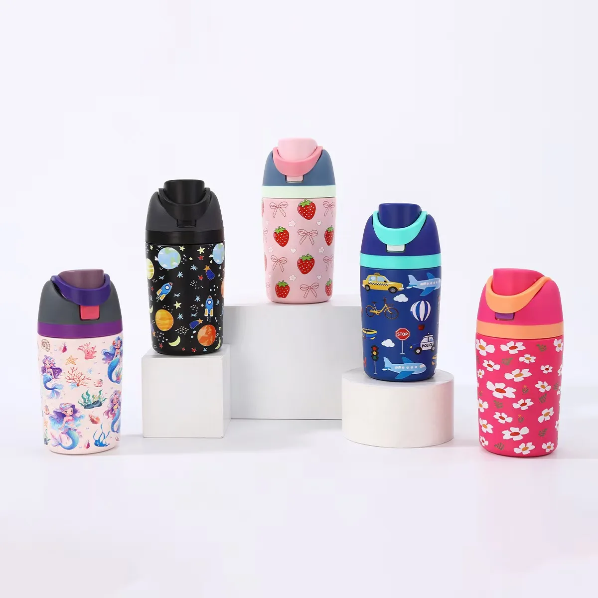 Portable Outdoor Sports Water Cup 12oz High Aesthetic Value Handheld Bouncing Insulated Mug for Car And Outdoor Use