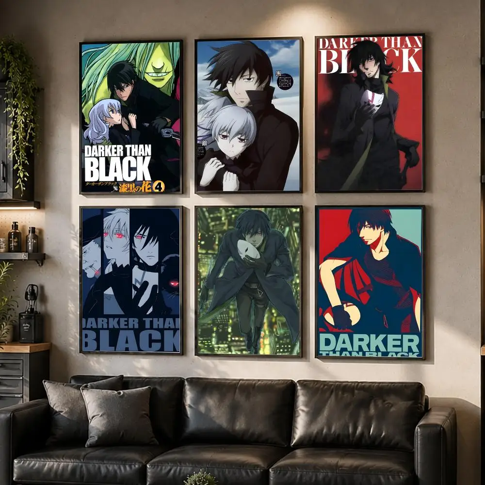 DARKER THAN BLACK Poster Waterproof Sticky Wall Art Print For Bedroom Living Room Hallway Bar Home Decor