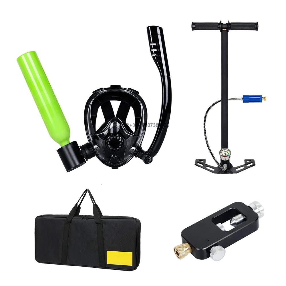 

Мощный алюминиевый газовый баллон и маска для дайвинга с трубкой для дыхания под высоким давлением. Заводская цена. Кислородное оборудование.