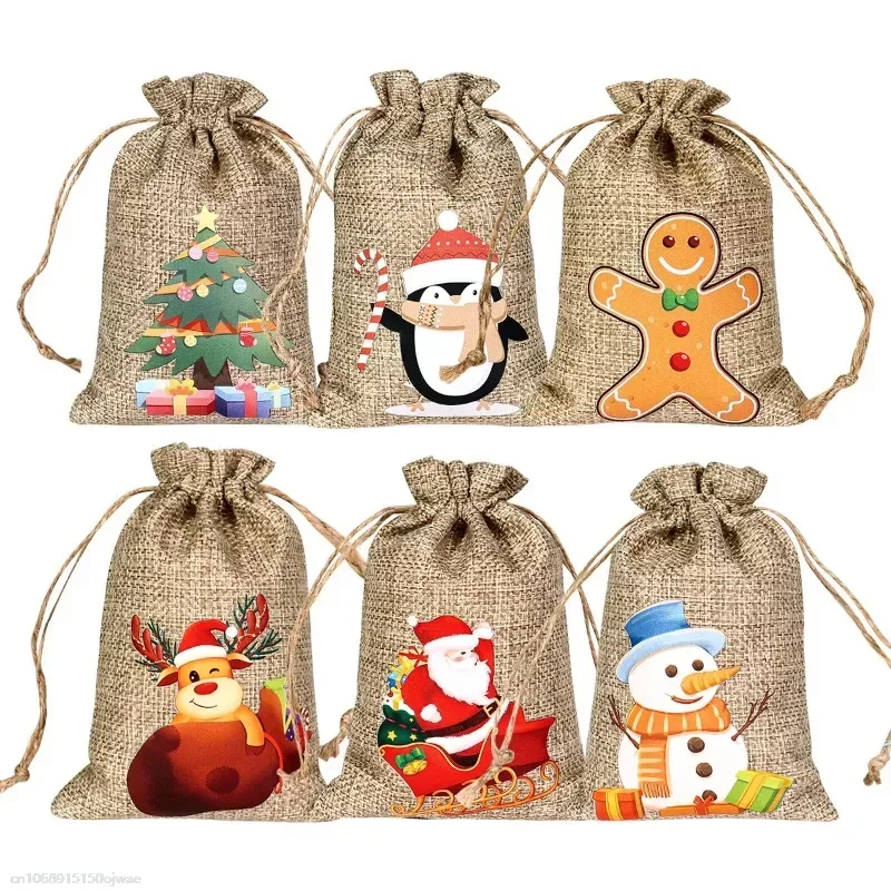 Advent Calendar Gift Bag Set 1pcs/set DIY Christmas Advent Calendar Santa Claus Christmas Doll Merry Christmas Navidad kid Gift