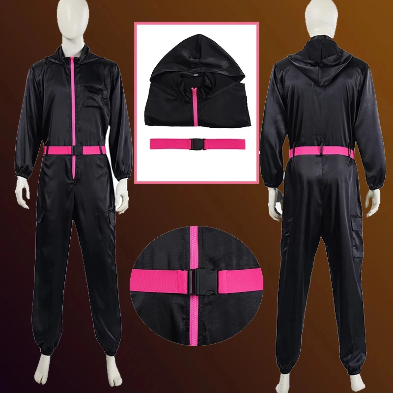 

❤2026★ Black Calamari Cosplay Costume Games Jumpsuit Party Tracksuit Outfits Props Role Play Classic Costume 123 Performance❤