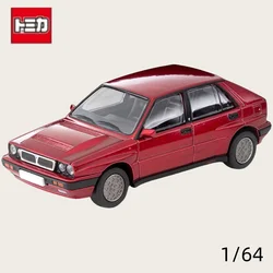 TOMICA TLV 1:64 N130c Lancia Delta HF Red, alloy static Miniaturized car tide play model, boy toy holiday gift, room decoration.