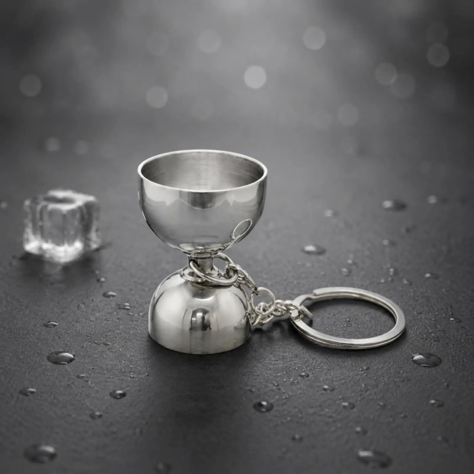 Mini Jigger with Key Key Holder Portable Keychain Jigger Lightweight