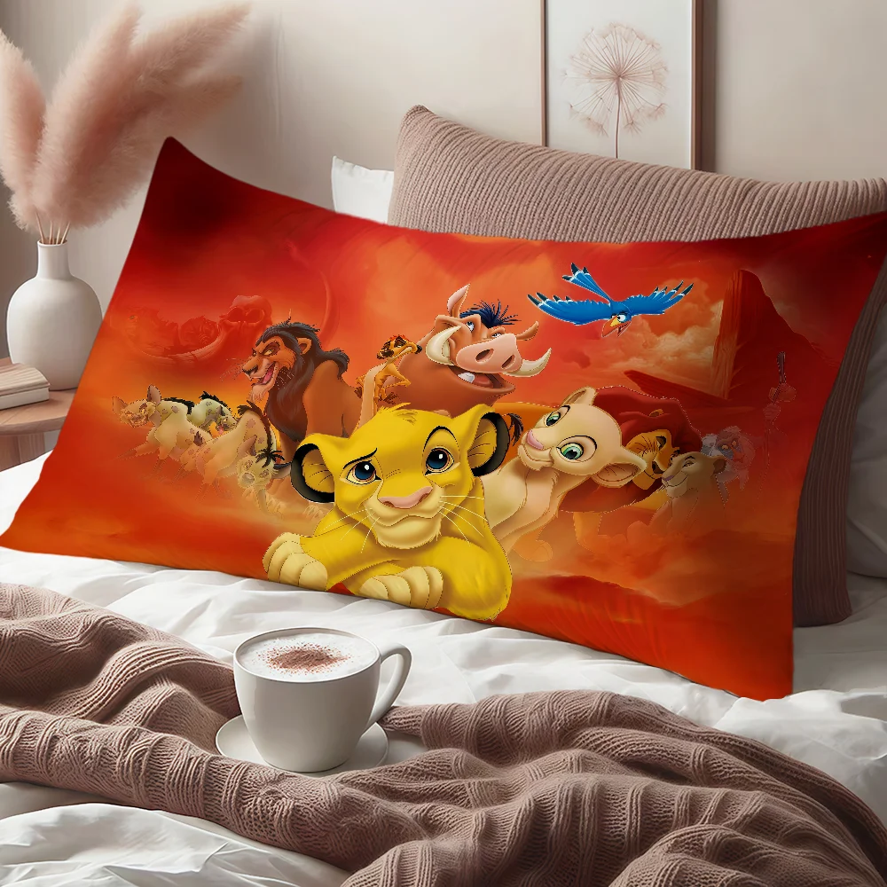 ปลอกหมอนอิงลายการ์ตูน The L-Lion K-King S-Simbas M-Mufasas รูปทรงสี่เหลี่ยมผืนผ้า สำหรับโซฟาในบ้าน ห้องนั่งเล่น ร้านกาแฟ