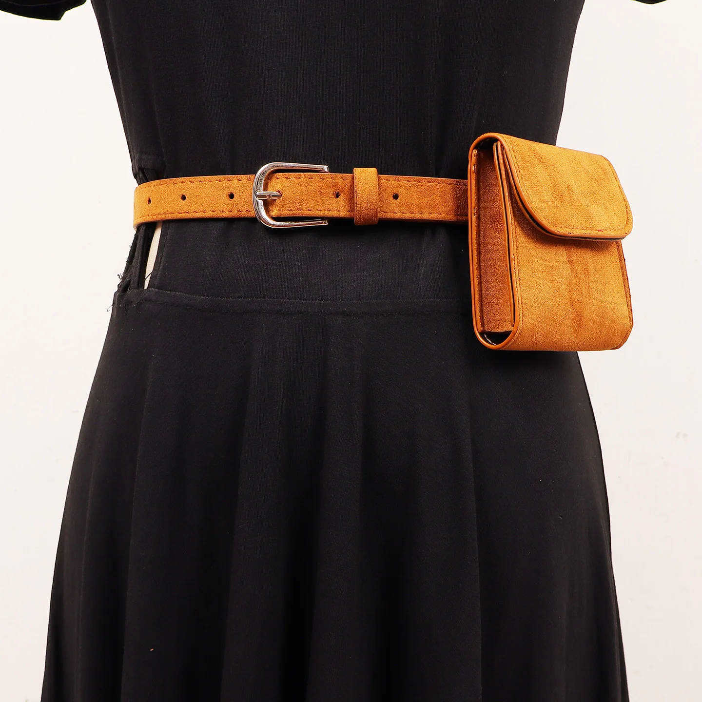 

Vintage PU Suede Waist Packs for Women 2025 Autumn Street Mini Flap Adjustable Waist Belts with Coin Key Purse Bag Fanny Packs