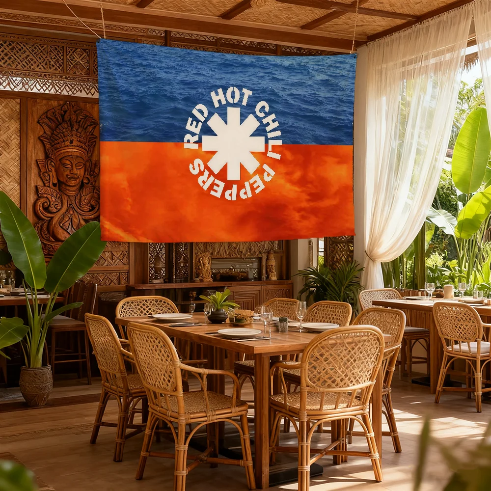 Album R-Red H-Hot C-Chili P-Peppers Flag Durable Outdoor Indoor Patio Festive Decoration Classic Design Pole Wall Room Banner