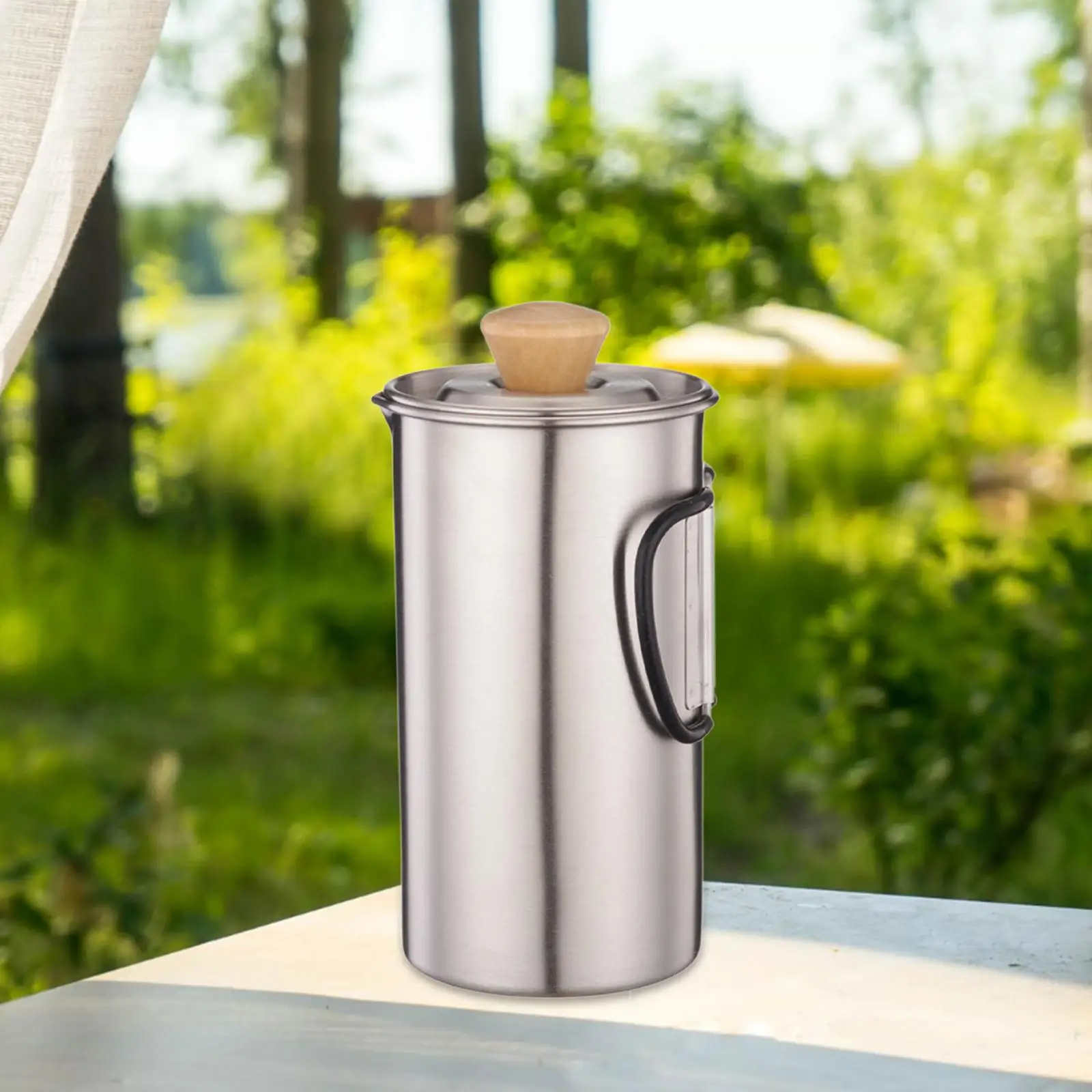 French Press Coffee Maker 3 Filters Coffee Pot for Camping Kitchen Outdoor