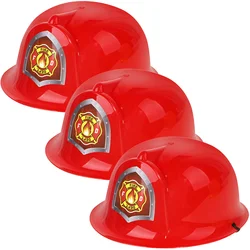 3 Pcs Fire Hat Plastic Firefighter Kidcore Clothes Boys Party Favors Fireman Children Costume Prop Kids Accessory