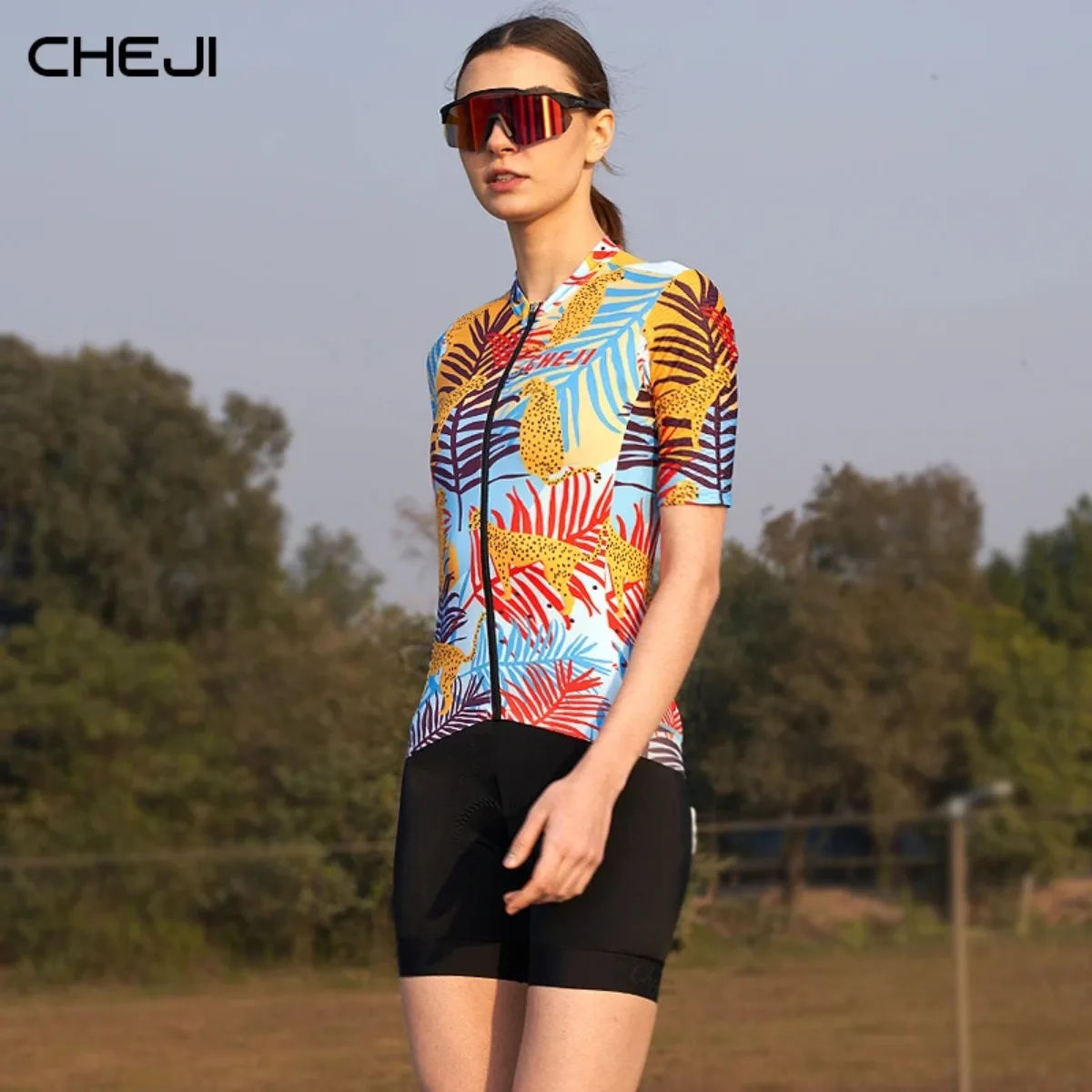 Cheji Cycling Clothing for Women,Short Sleeve Top,Bicycles Cycling Jerseys,Sports Equipment, Women\'s Clothing, Summer, New, 2022