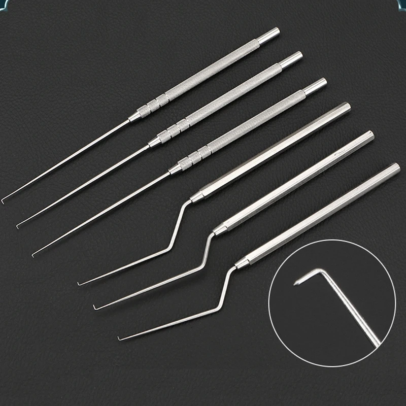 Medical cerumen hook, straight curved, straight curved ear collection tool, warning hook