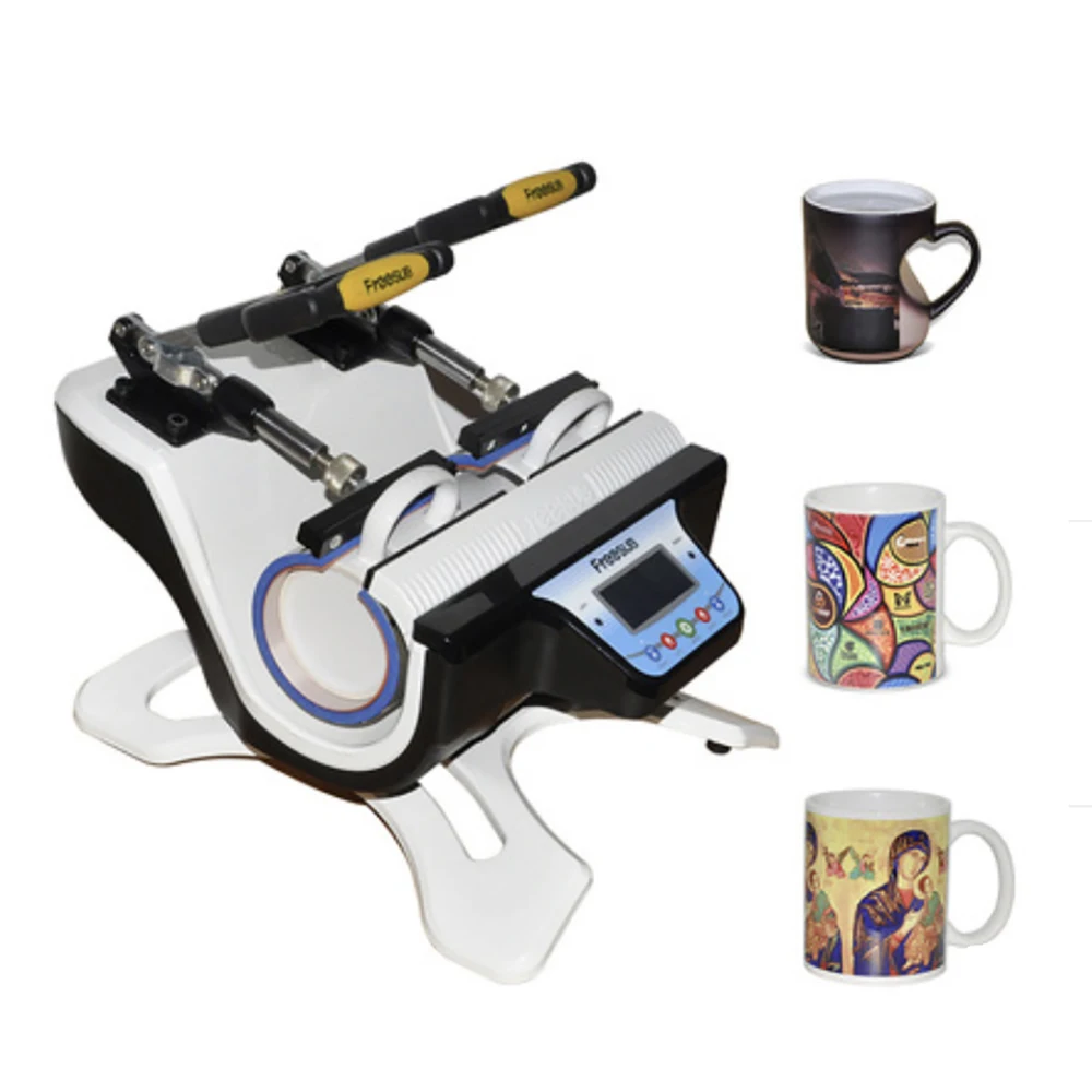 Mug Heat Transfer Machine 110V/220V Mini Cup Sublimation Machine Double Station Mug Presser Heat Printing Machine