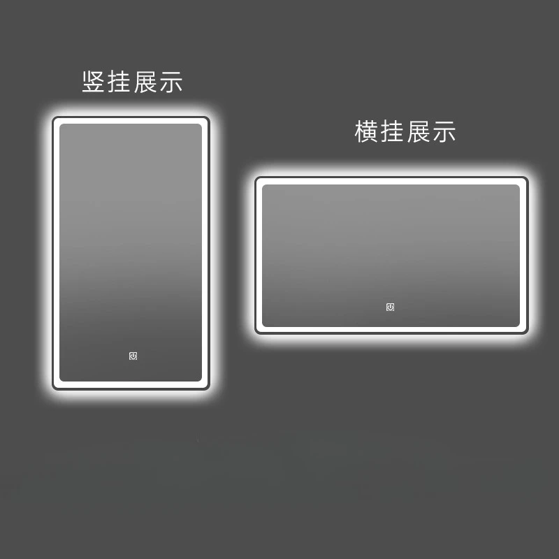 Specchio da bagno dell'hotel, WC, luce a led per specchio intelligente