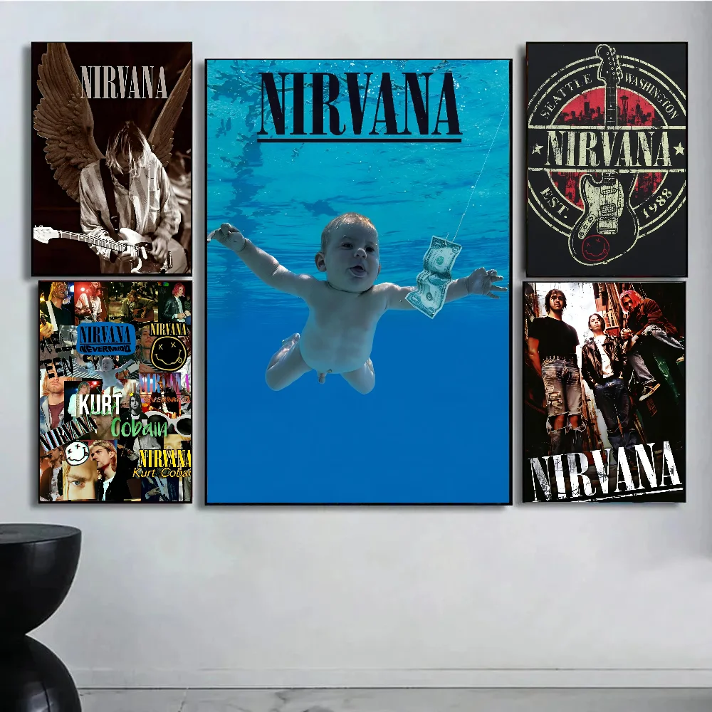 1PC N-nirvana Poster Paper Print Home Living Room Bedroom Entrance Bar Restaurant Cafe Art Painting Decoration