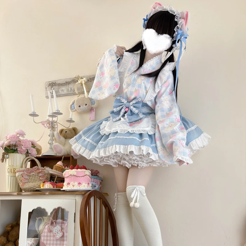 Lolita Cosplay fur s for Girls, Cute Lolita Maid Costumes for Women, Lovely Maid, Animation Show, Japan Outfit, Sweet Wind fur s