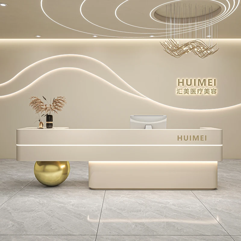 

Витрина Красота Стойки регистрации Ящики Большие Крытые Роскошные Белые Стойки Ресепшн Салон Современные Empfangs Tresen Nordic Furniture