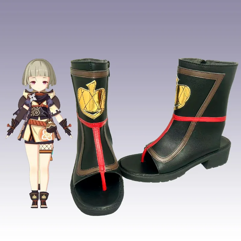 Game Impact  Anime Sayu Cos Shoes Pu Leather Comfortable Boots Highly Restored Cosplay Clothing Accessories