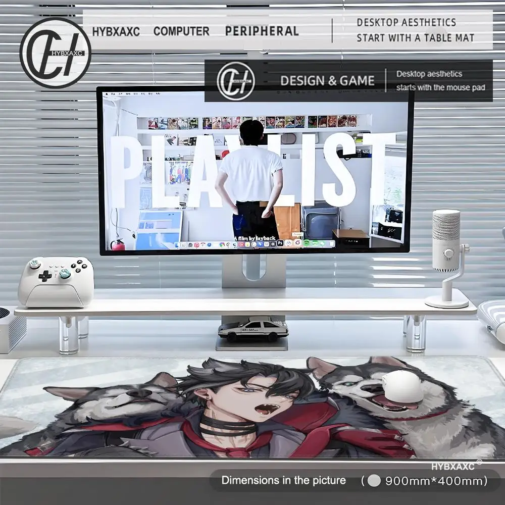 Hot Game Genshin Impact Mouse Mat HD Printing Wriothesley Desk Mat With Lock Edge Gaming Accessories Prime XXL Keyboard Pad