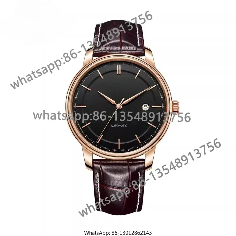 Automatic mechanical watch famous building men's transparent waterproof calendar men's watch factory direct sales