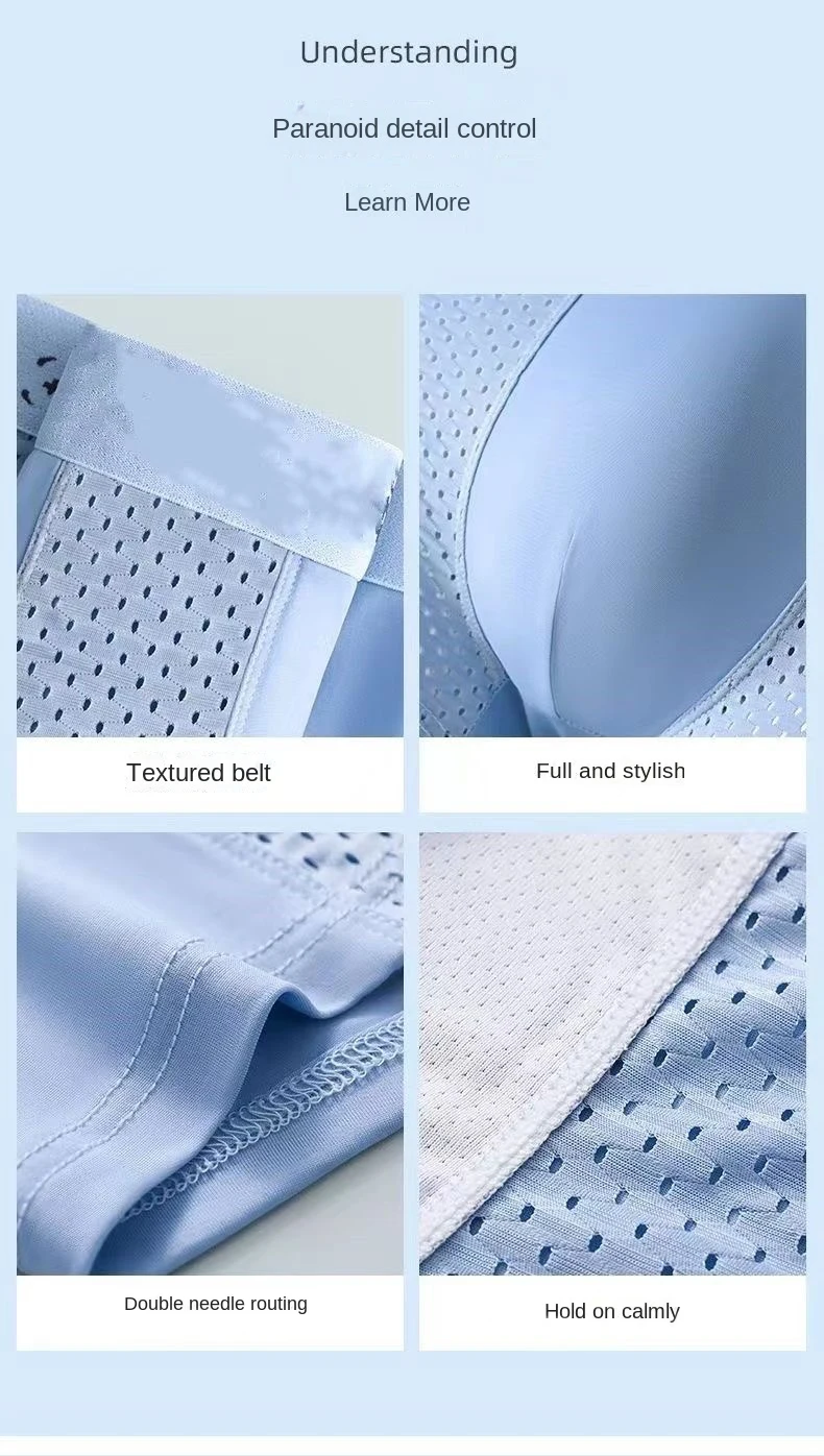 4 stücke Mesh Eis Seide Boxer Shorts männer Unterwäsche FASQM Unterhose Atmungsaktive Sexy Dünne Höschen Bambus Dessous Plus Größe L-6XL – Detail 19