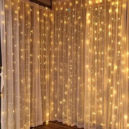 Fairy LED Curtain Lights USB Plug-in Remote Control Waterproof String Lights for Bedroom Indoor Outdoor Wedding Christmas Decor