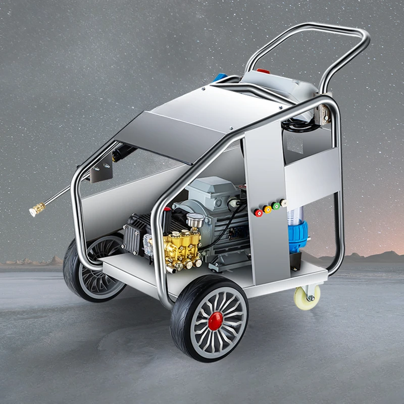 

Commercial car washing machine ultra-high pressure 380V industrial rust removal water gun gun powerful cleaning machine