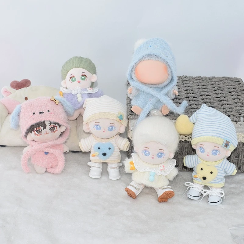17cm Labu Clothes Doll Accessories Cute Bubu Sweater Scarf Jumpsuit Cap Clothing Set