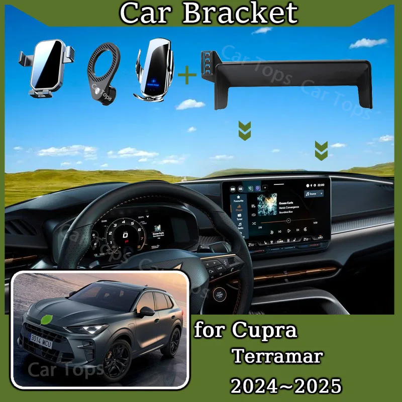 Car Mount for Cupra Terramar 2024 2025 12.9" Central Screen Magnetic Mobile Phone Holder GPS Bracket Gravity Stand Accessories