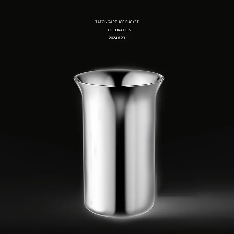 Nordic light luxury stainless steel ice bucket household ice bucket decanter champagne chilled bucket sample room red wine set