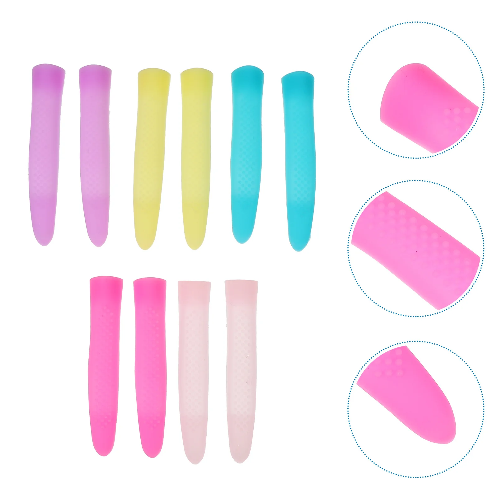 Anti-Slip Cuticle Scissor Handle Cover Silicone Grip For Nail Trimmer Professional Salon Home Use Tool Accessory