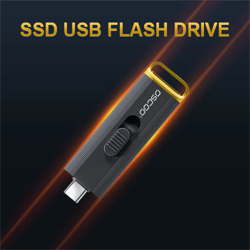 OSCOO  512gb 1tb Portable Solid State SSD USB 3.2 Gen2 Flash Drive US1 External USB Disk Type C Pendrive USB3.2 Stick Memory